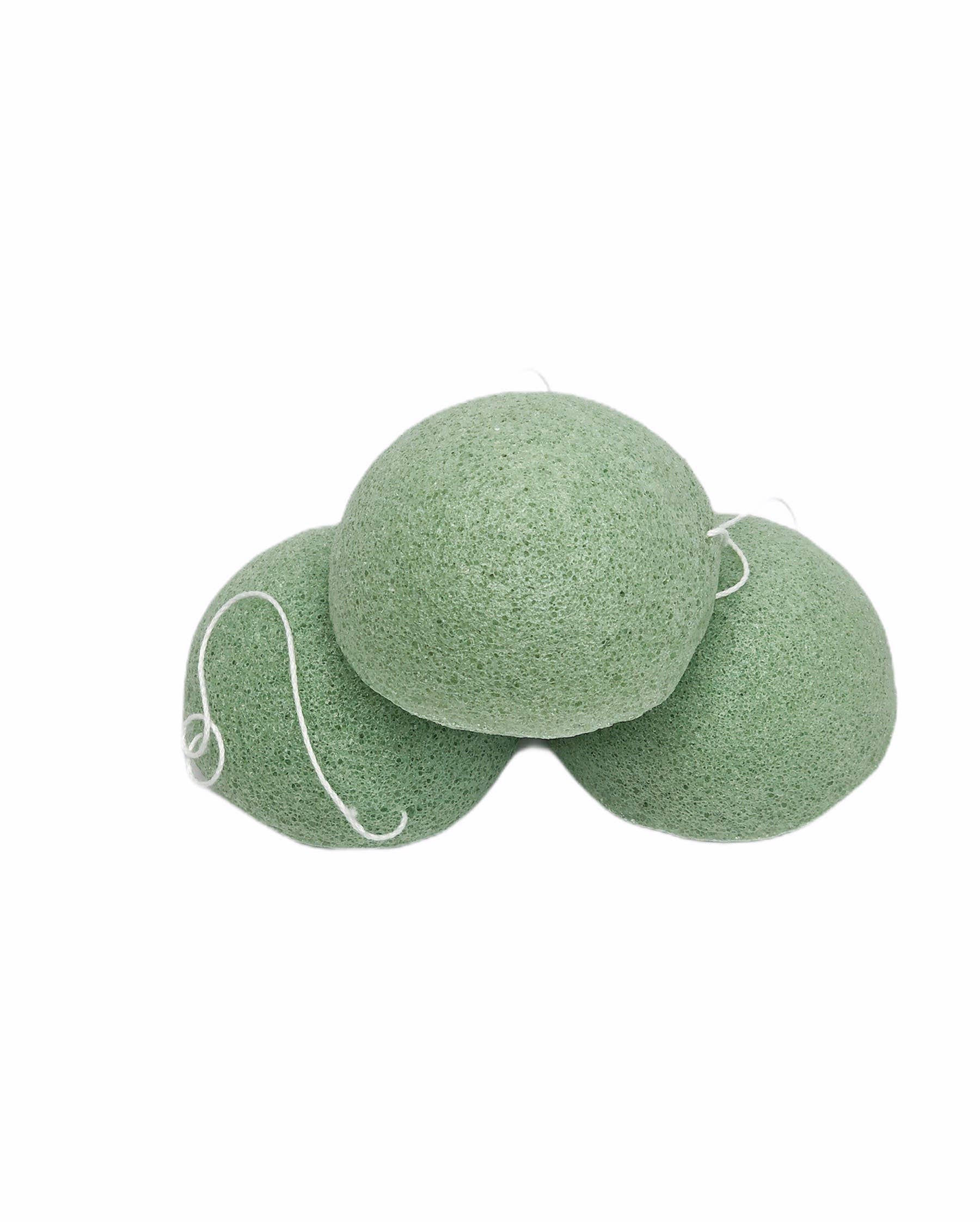 konjac sponge biodegradable green tea
