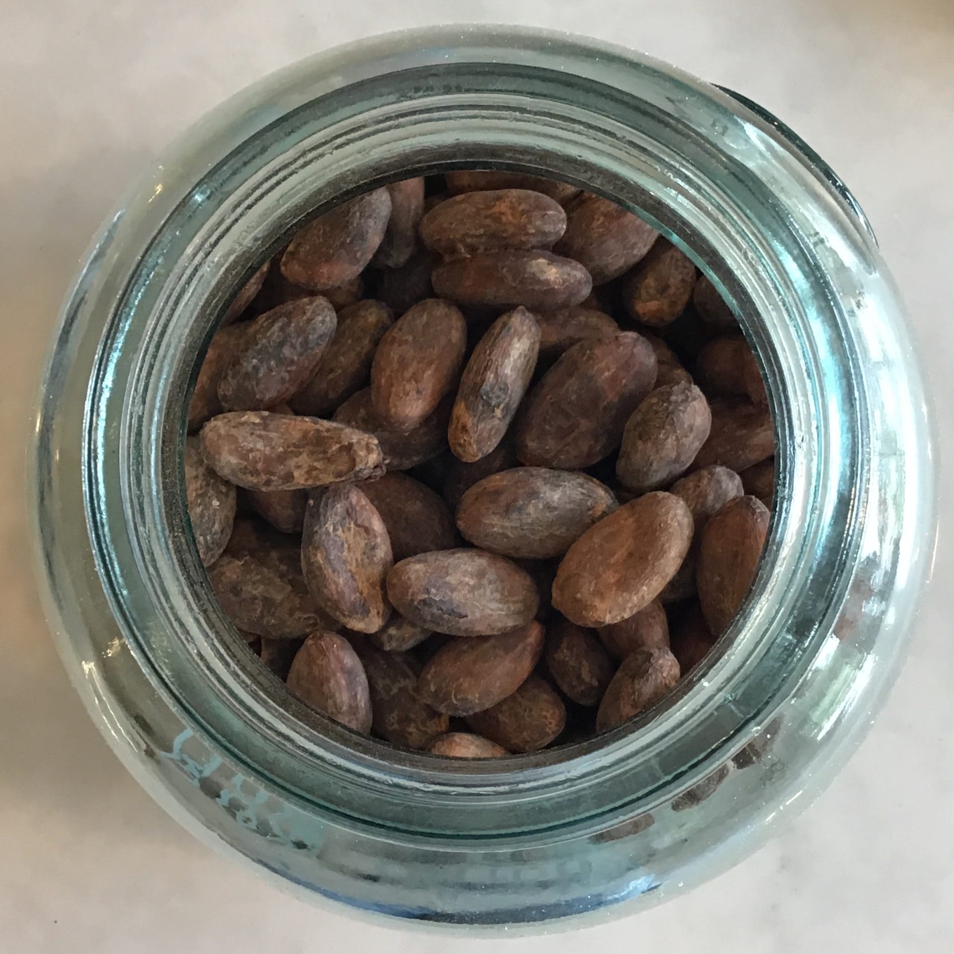 raw whole cacao beans