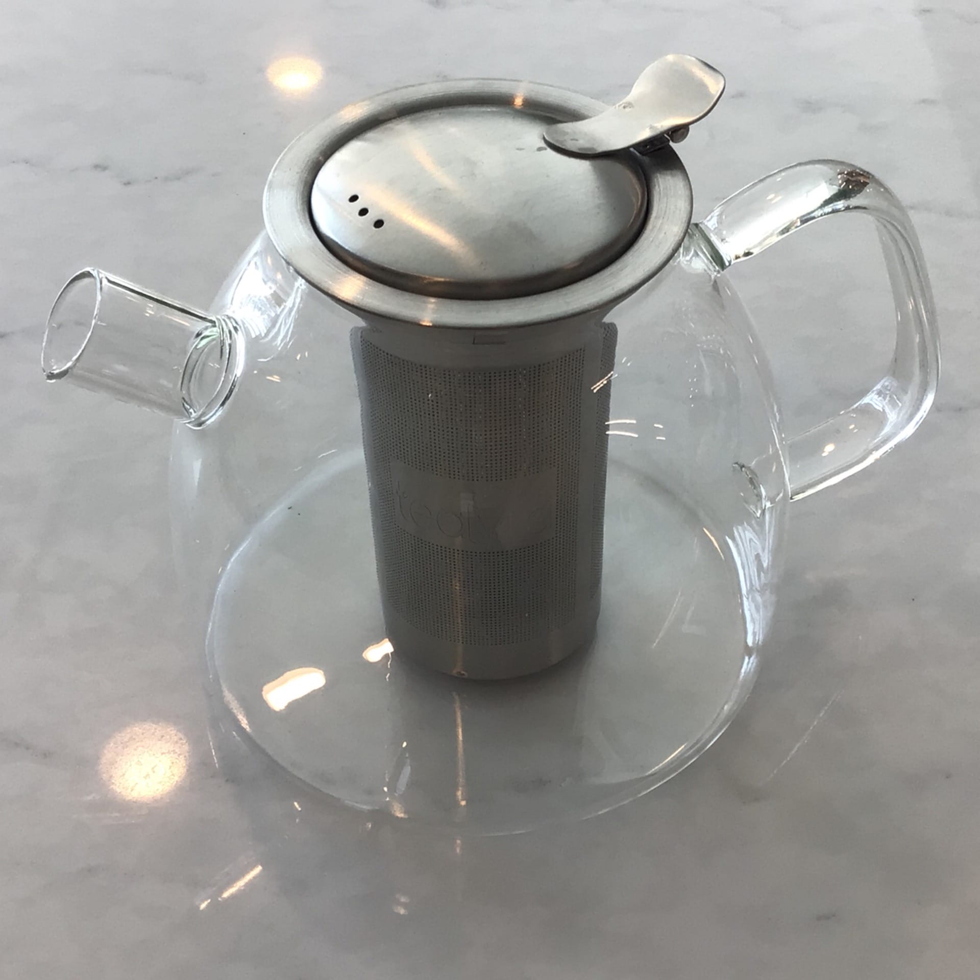 Tealyra - Lyra Glass Tea Pot w/stainless steel infuser - 37 oz - exist green