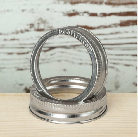 ecojarz stainless steel threaded mason jar bands rings