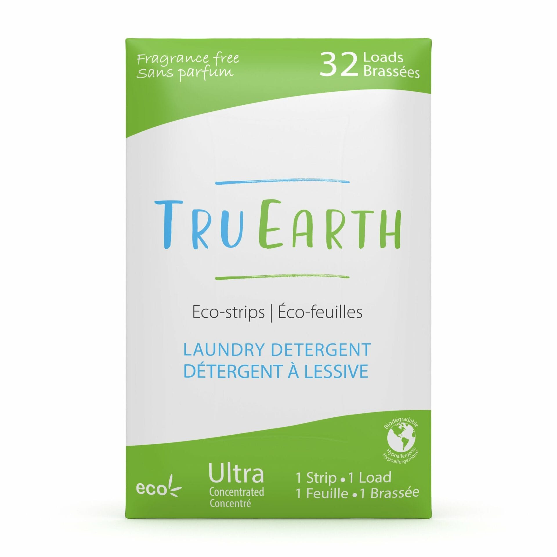 tru earth laundry strips fragrance free 32 load pack 2