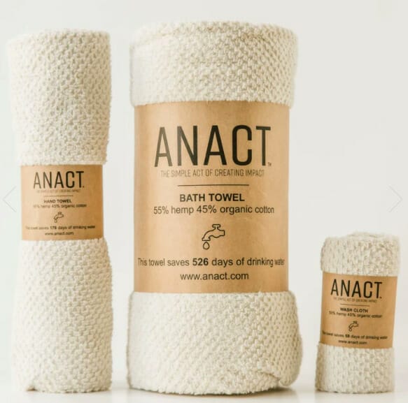 anact hemp organic cotton towels